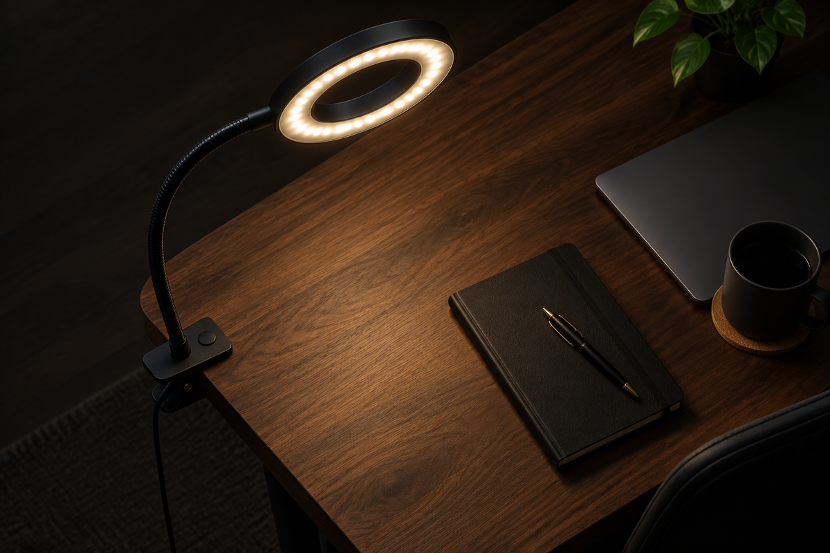 Clip On Desk Lamp Guide: USB Ring Light for Any Desk
